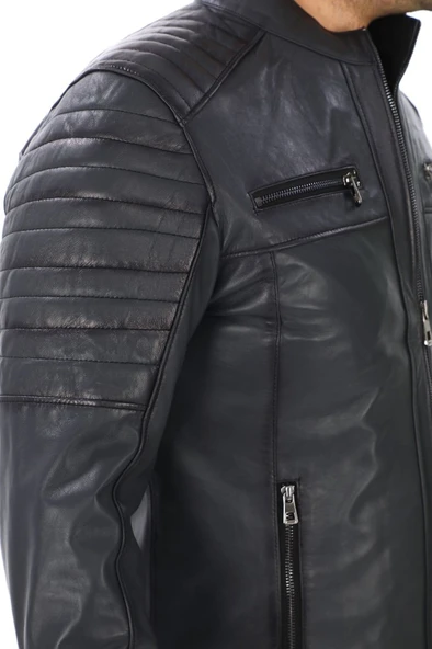 Gri Renk Spor Deri Mont - 7