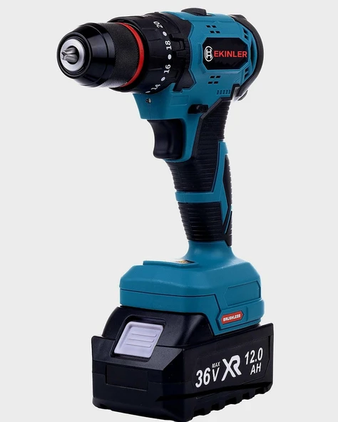 Kömürsüz Motor 36Vf 12ah Metal Mandren Vidalama Matkap Seti 10p  EEA349 - 3
