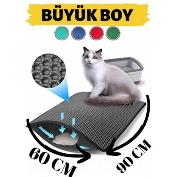 Elekli Kedi Tuvalet Önü Paspası 60x90 Cm