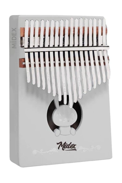Midex KLX-550 Beyaz Renk Gerçek Ağaç Kalimba 17 Tuşlu Full Set - Resim 2