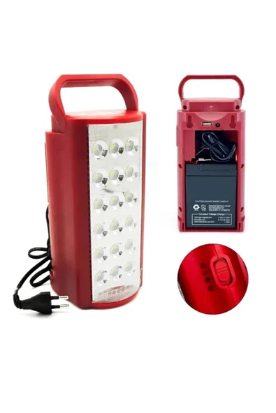 Jasper Astra Silver 24 Ledli Kırmızı Işıldak - Resim 2