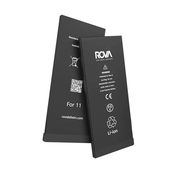 Rova iPhone 11 Filmsiz  Uyumlu Yüksek Kapasiteli Batarya Pil 3500 mAh - 2