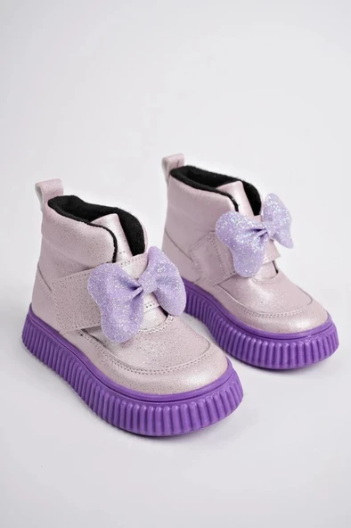 Papuçcity Arzen 03043 Kız Çocuk Bebe Fiyonklu Termal Bot - 9