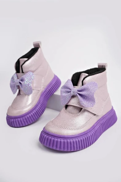 Papuçcity Arzen 03043 Kız Çocuk Bebe Fiyonklu Termal Bot - 8