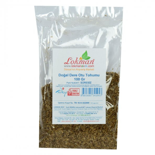 LokmanAVM Dere Otu Tohumu Doğal 100 Gr Paket - 2