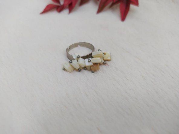 Hdmarketim Otantik Kadın Dogal Sedef Taşlı Yüzük