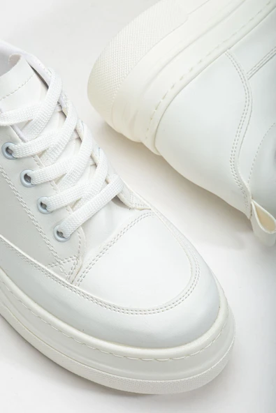 Nesvina Kadın Gizli Topuk Beyaz Sneaker - 3
