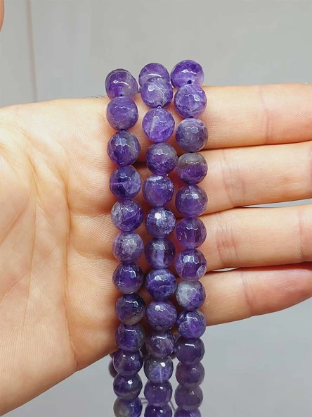 Ametist Taşı Faset Kesim Dizi 10mm (54336) ürün görseli
