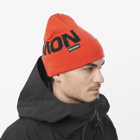 Salomon LC2152900 Hermitage Beanie Unisex Bere - Resim 3