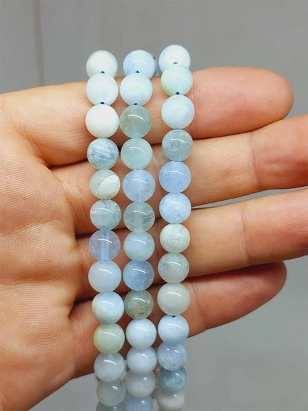 Akuamarin Taşı Dizi 8mm (54346) ürün görseli 1