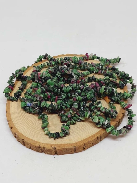 Anyolit (Rubizoit- Rubyzoisit) Taşı Minik/Pirinç Boy Şekilsiz Taşlar Dizi (54400) - Resim 3