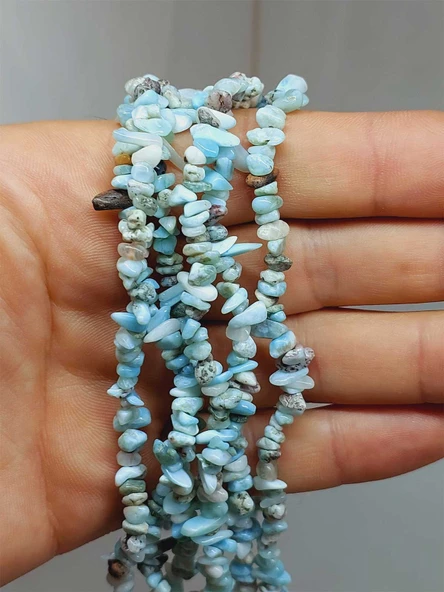 Larimar Taşı Minik/Pirinç Boy Şekilsiz Taşlar Dizi (54402) ürün görseli