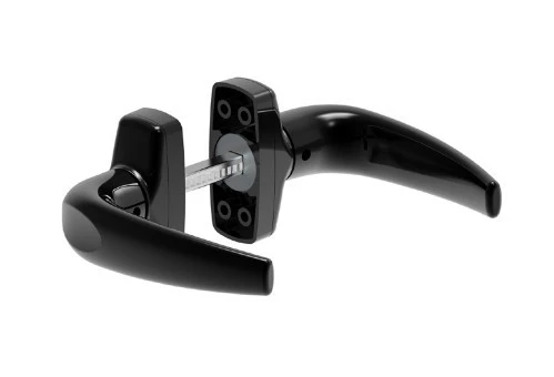 Alüminyum Rozetli Yaylı Kapı Pencere Kol Yaylı Rozetli Kapı Kolu AntrasitGri ürün görseli 1