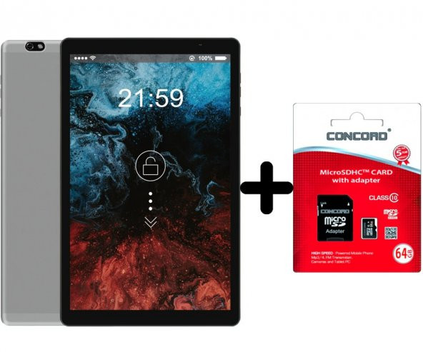 Concord C-754 Pie 4 GB 64GB + 64GB Hafıza Kartı Hediye WiFi + Cellular 10.1" Tablet