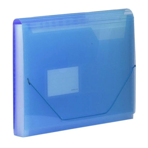 KRAF EVRAK DOSYASI KORUKLU 13 CEP LAS. MAVI(F4302)