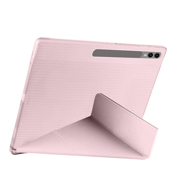 Vendas Samsung Galaxy Tab S10 Ultra Kılıf Zore Tri Folding Kalem Bölmeli Standlı Kılıf - 6