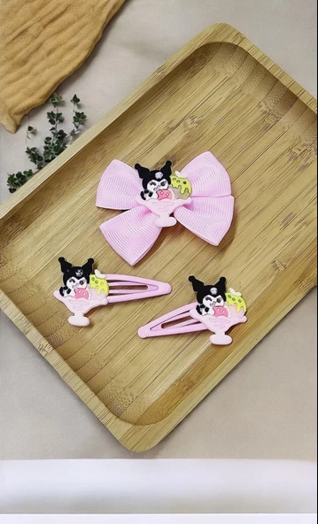 Kuromi Çocuk Toka Set 3lü - 4