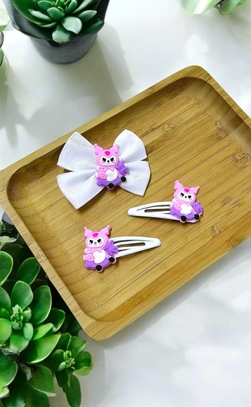 Kuromi Çocuk Toka Set 3lü - 3
