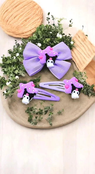 Kuromi Çocuk Toka Set 3lü - 2