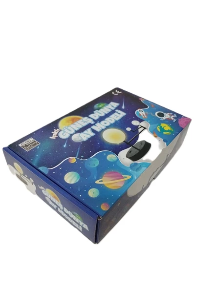 Hayal Sepeti Işıklı Güneş Dünya Ay Model Gezegen Maket lamba Eğitici Maket Deney Güneş Sistemi - 7