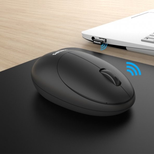 Philips SPK7335 M335 Usb Kabloluz Wireless Lüx Mouse -Siyah - 3