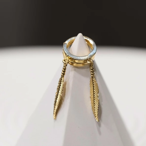 14 Ayar Altın Sallantılı Küpe Sarı Ziynet Gold ZG2173 - 2