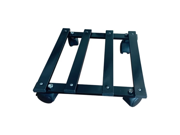HOLTECH Metal Tasarım Tekerlekli Saksı Altlığı 30 Cm Taşınabilir Hareketli Saksılık Damacana Altlığı