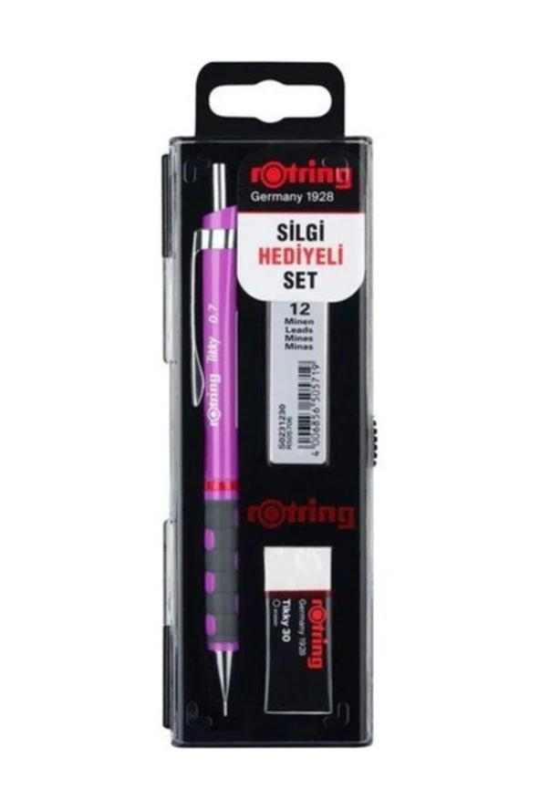 Rotring Okul Seti Versatil+Min Silgi Hediyeli 0.7 MM Mor RO-KK07-07MO