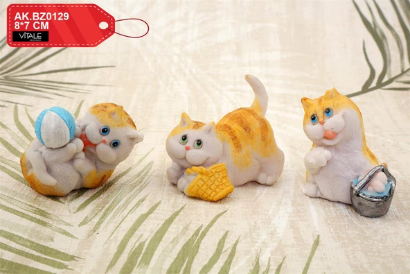 Pretty 3'lü Kedi Biblosu 5x7 cm - 2