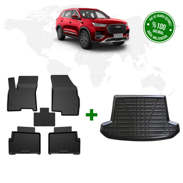Chery Tiggo 8 Pro 4D Havuzlu Paspas ve Bagaj Havuzu Seti ürün görseli 1