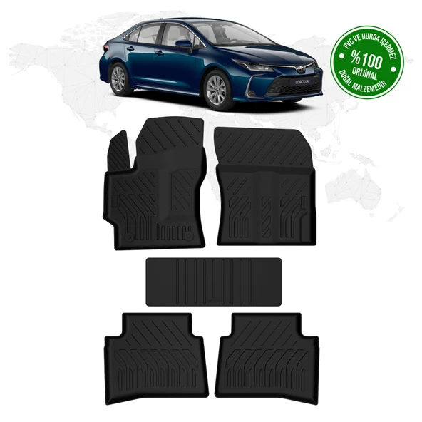 Toyota Corolla 4D Havuzlu Paspas 2019 Model Ve Sonrası ürün görseli 1