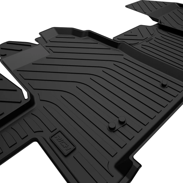 Ford Tourneo Custom 4D Havuzlu Paspas (Ön 2 Parça) 2012 - 2023 Model - Resim 3