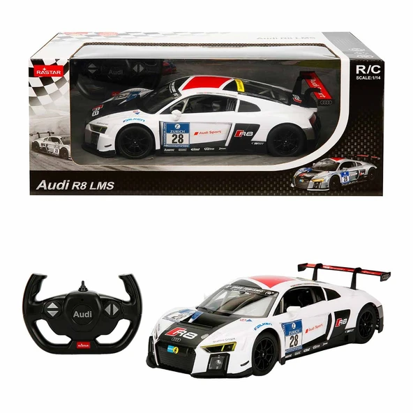 1:14 Uzaktan Kumandalı Araba Audi R8 Lms 2.4 Ghz Işıklı Beyaz - 12