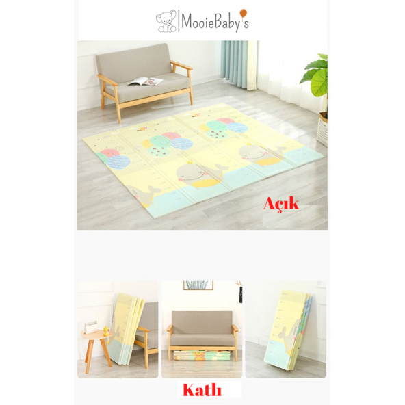 MooieBaby’s Fun Road Katlanabilir Oyun Matı Oyun Halısı 180 X 200 X 1,5 cm - 3