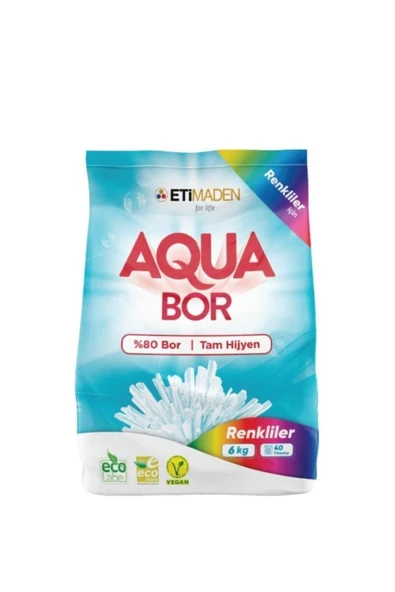 Aquabor Renkliler için 6 kg Toz Deterjan