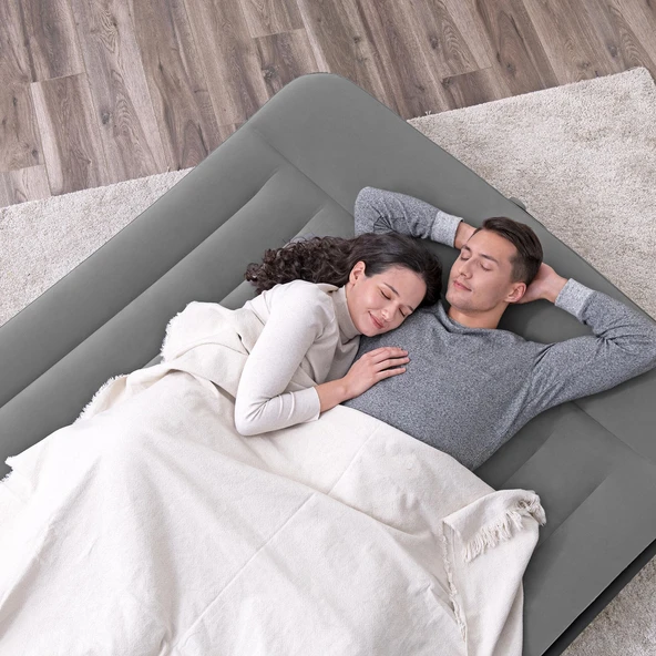 Bestway Çift Kişilik Kendinden Pompalı Yatak 203x152x30cm 67464 - 5