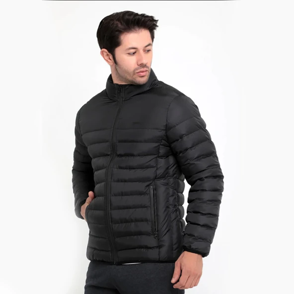 Slazenger 4K Boss Kışlık Fermuarlı Erkek Şişme Mont