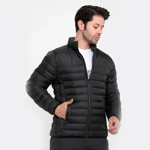 Slazenger 4K Boss Kışlık Fermuarlı Erkek Şişme Mont - 5