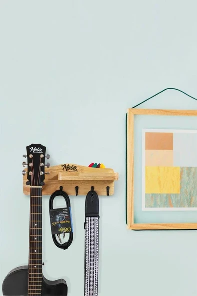 Midex GP-30 Gitar Standı Sehpası Duvar Askısı Ahşap Şık Kaliteli - Resim 3