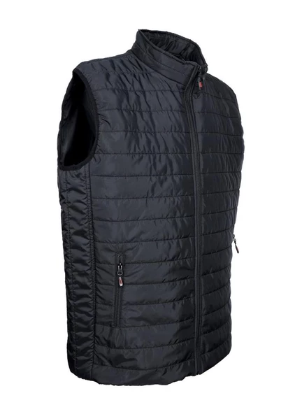 Battal Beden Kumaş Yelek Siyah Renk - 8