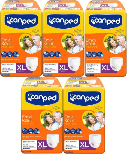 Canped Emici Külot Hasta Bezi XL-Extra Large Büyük Adet 35 (5PK*7)