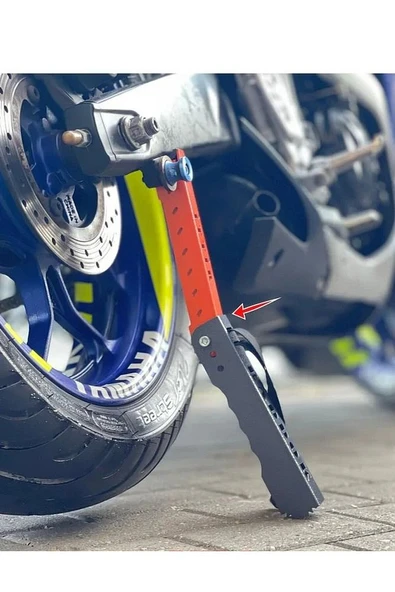 Motosiklet Taşınabilir İttir Maşa Krikosu Motor Lifti Teker Döndürme Zincir Yağlama Aracı_Supermoto