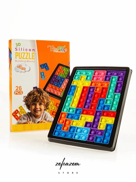 Puzzle Tetris Game, Building Blocks, Duyusal Oyuncak, BPA Free