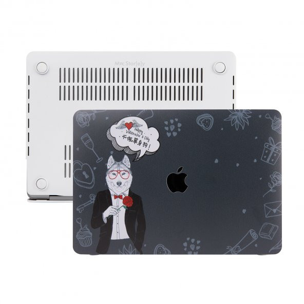 Macbook Air Kılıf 13 inç Dog01 (Eski USB'li Model 2010-2017) A1369 A1466 ile Uyumlu
