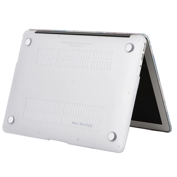 MacBook Air 13 İnç Kılıf Çiçek Desenli Mat TPU Sert İnce Hafif Koruma Kapak - Resim 8