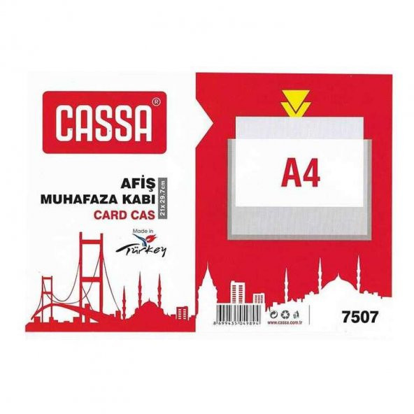 Cassa Afiş Muhafaza Kabı A4 (1 ADET)