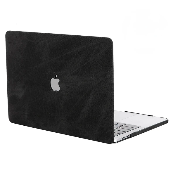 Macbook Air Kılıf 13 inç Kaplama Fabric01 Kumaş (Eski USB'li Model 2010-2017) A1369 A1466 ile Uyumlu - Resim 3