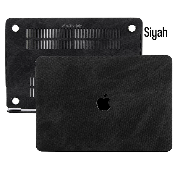 Macbook Air Kılıf 13 inç Kaplama Fabric01 Kumaş (Eski USB'li Model 2010-2017) A1369 A1466 ile Uyumlu - 3