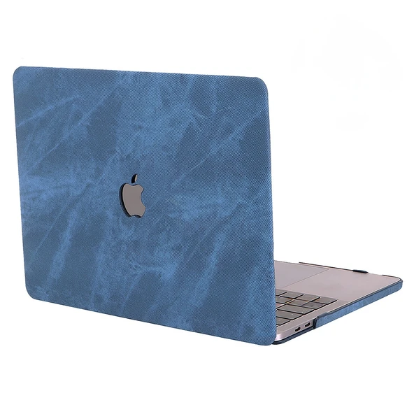 Macbook Air Kılıf 13 inç Kaplama Fabric01 Kumaş (Eski USB'li Model 2010-2017) A1369 A1466 ile Uyumlu - Resim 4