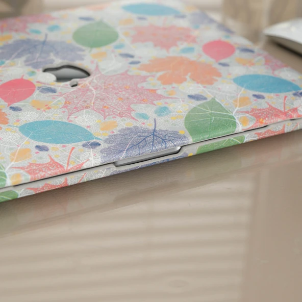 MacBook Air 13 Kılıf Vinleks Deri Dokulu Sert Hard Case İnce Hafif Darbe Çizilme Koruma - Resim 4